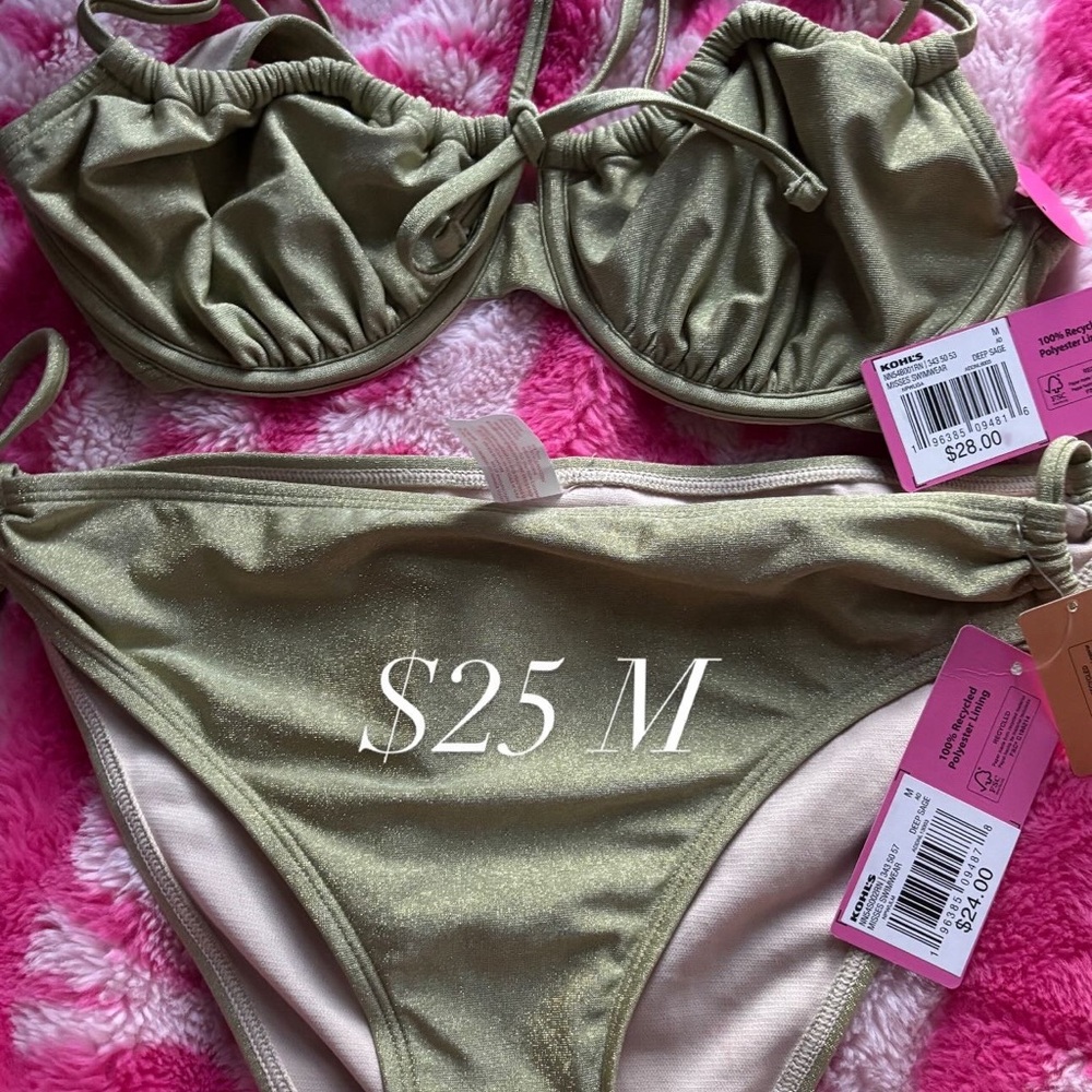 Kohl's Gold Bikini Set with Shimmery Finish